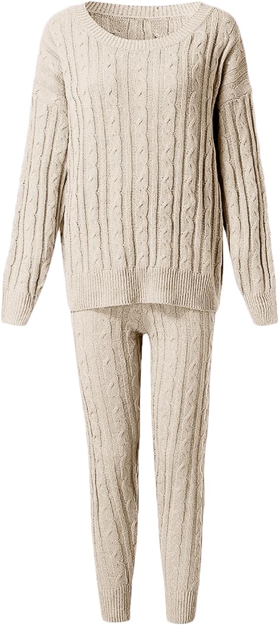JO | MW -Women's 2-piece long knit suit with thick sweater