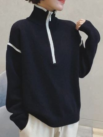 JO | Stand-up sweater with zipper