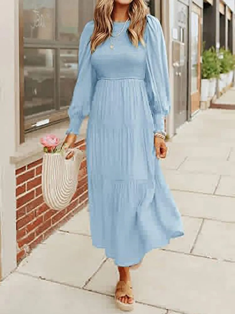 KS | Long-sleeved midi dress with tuxedos